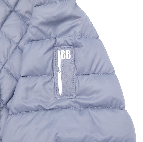 Bomboogie Pure Down Nylon Puffer Lightweight Jacket Full Zip Quilted Grey - Picture 5 of 11